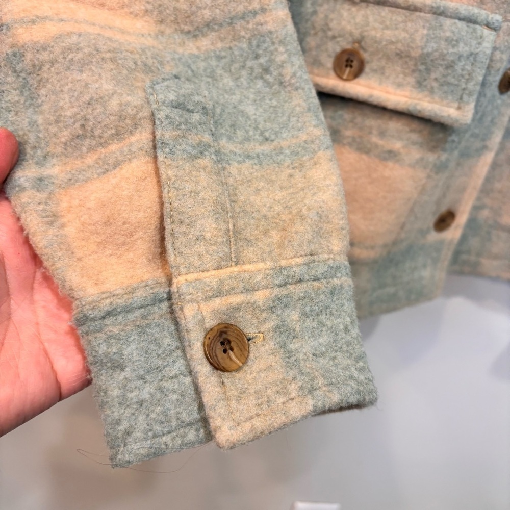 Madewell Oversized Brushed Jacquard Plaid Jacket Women’s Size Small - Picture 7 of 12
